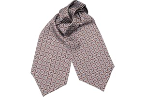 Elizabetta Men's 100% Silk Ascot Ties, Day Cravat Neckties, Handmade in Italy