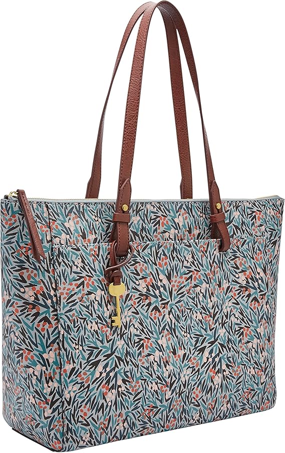 fossil blue tote