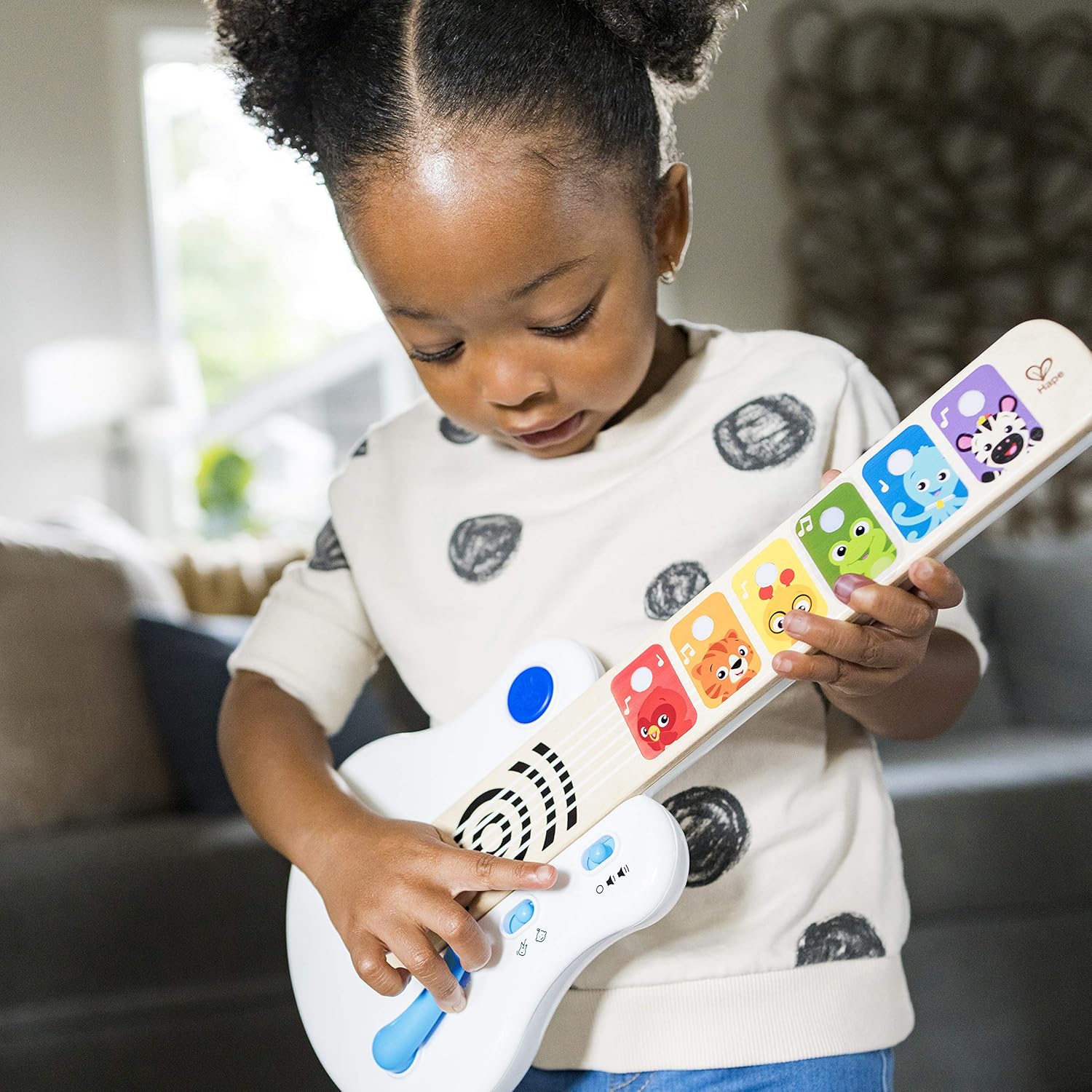 Baby Einstein Strum Along Songs Magic Touch Musical Wooden Electronic Guitar Toy, 12 Months and Up : Baby