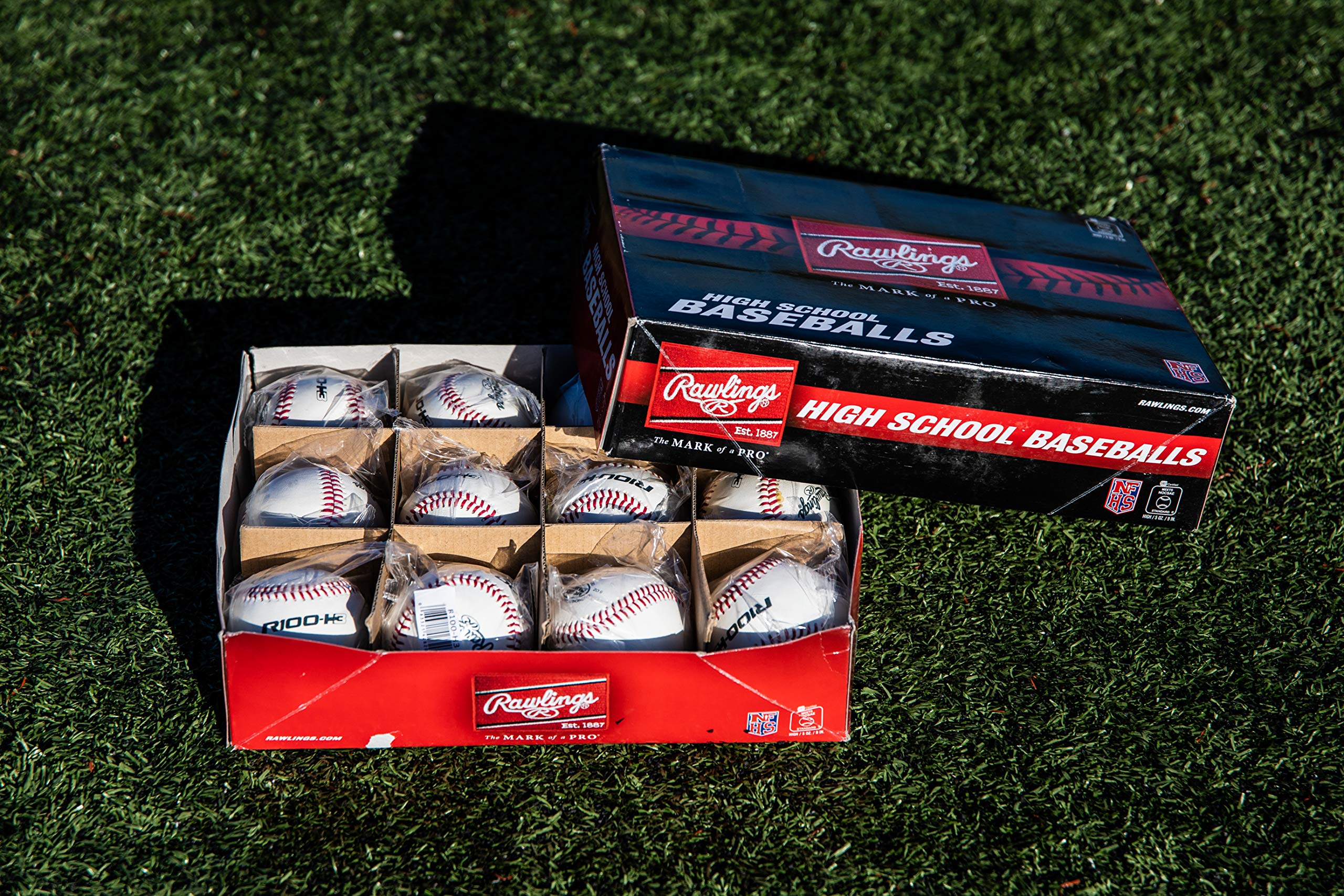 Rawlings | NFHS NOCSAE High School Baseballs | 12 Count | R100-H1 / R100-H2 / R100-H3 / RNF Options