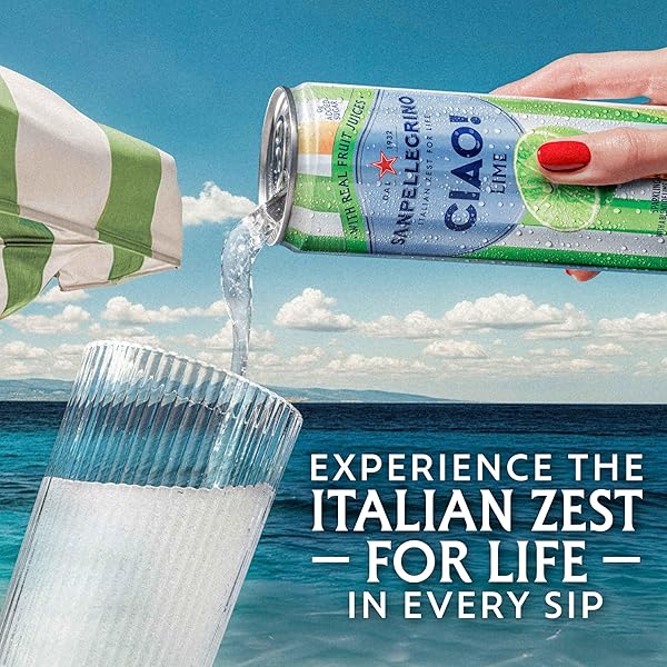 SANPELLEGRINO CIAO! LIME SPARKLING WATER, LOWCAL, 0G ADDED SUGAR, 6PACK