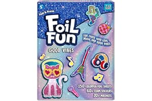 Skillmatics Foil Fun - Good Vibes, 20+ DIY Foil Art Magnets, Mess-Free Craft Kit, 60+ Foam Stickers, Creative Activity for Kids, Tweens, Teens (Ages 7-13), Adults, Gifts, Travel, Party Favor