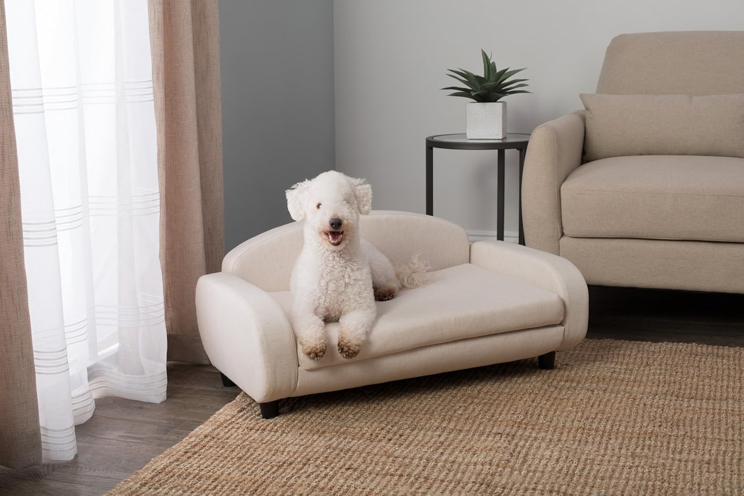 Paws & Purrs Pet Upholstered Sofa Bed, Oatmeal : Pet Supplies