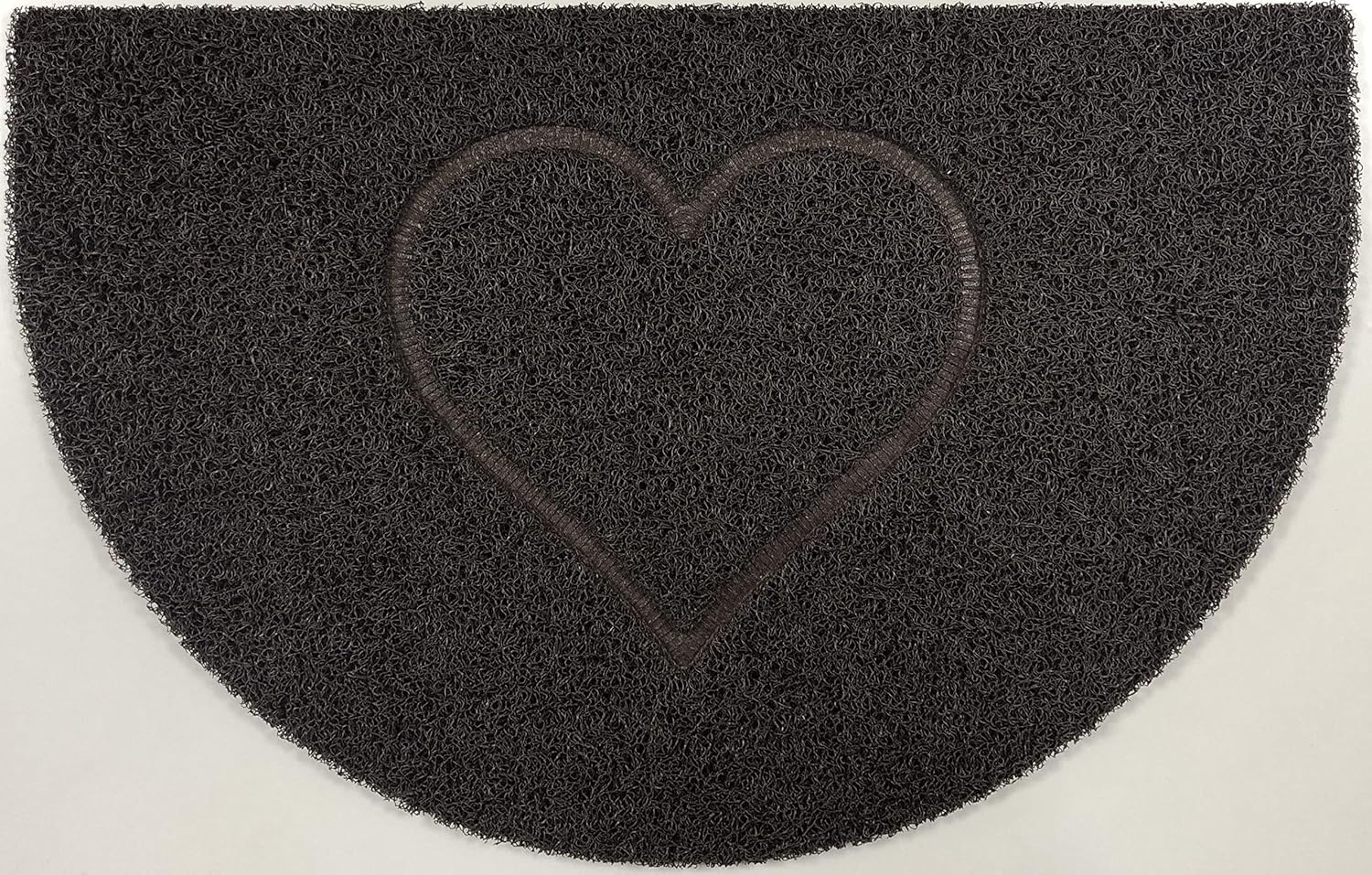 Embossed Halfmoon Half Circle Door Mat DirtTrapper Jet