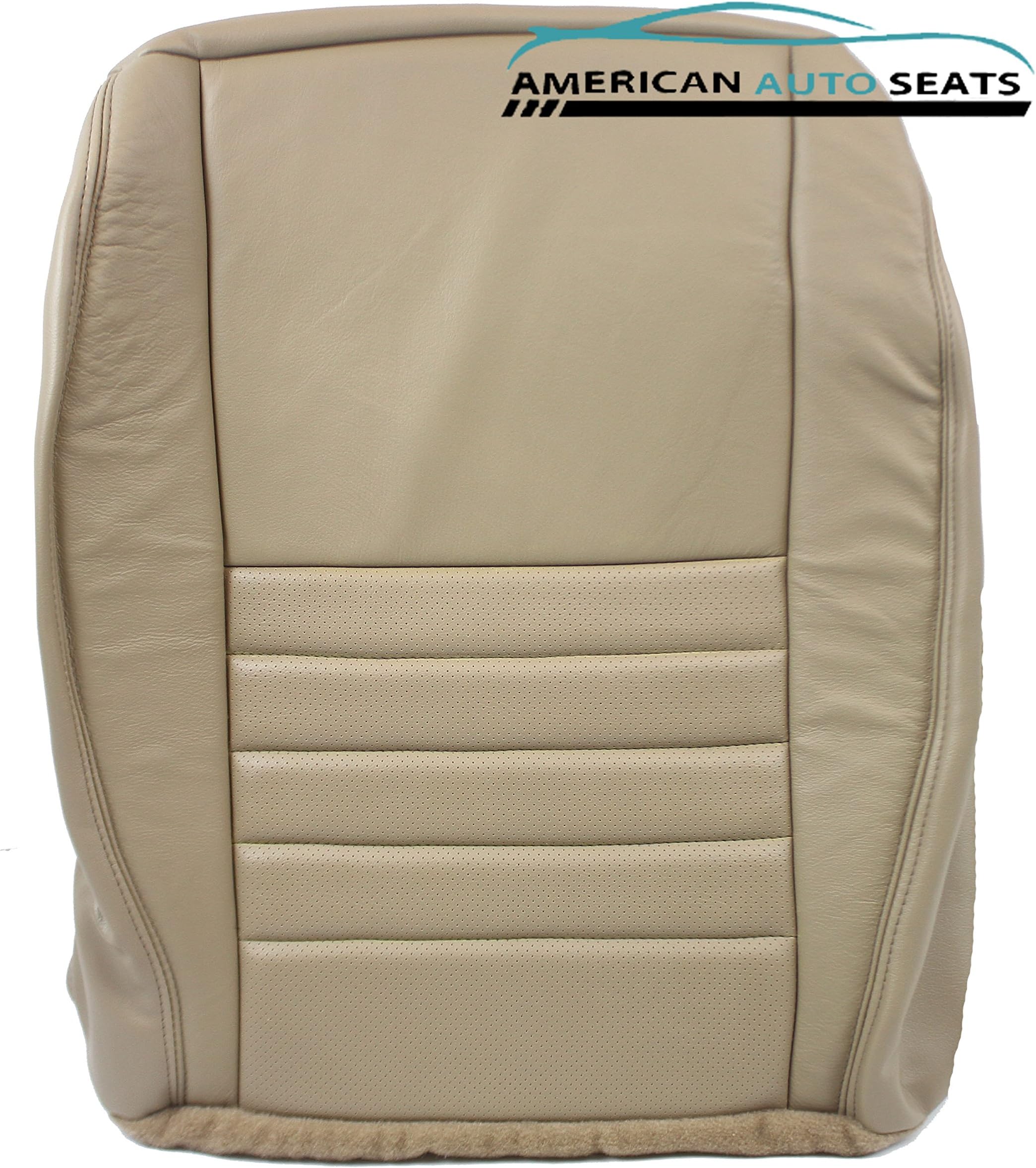 99-04 Mustang GT -Driver Bottom PERFORATED Replacement Leather Seat Cover Tan
