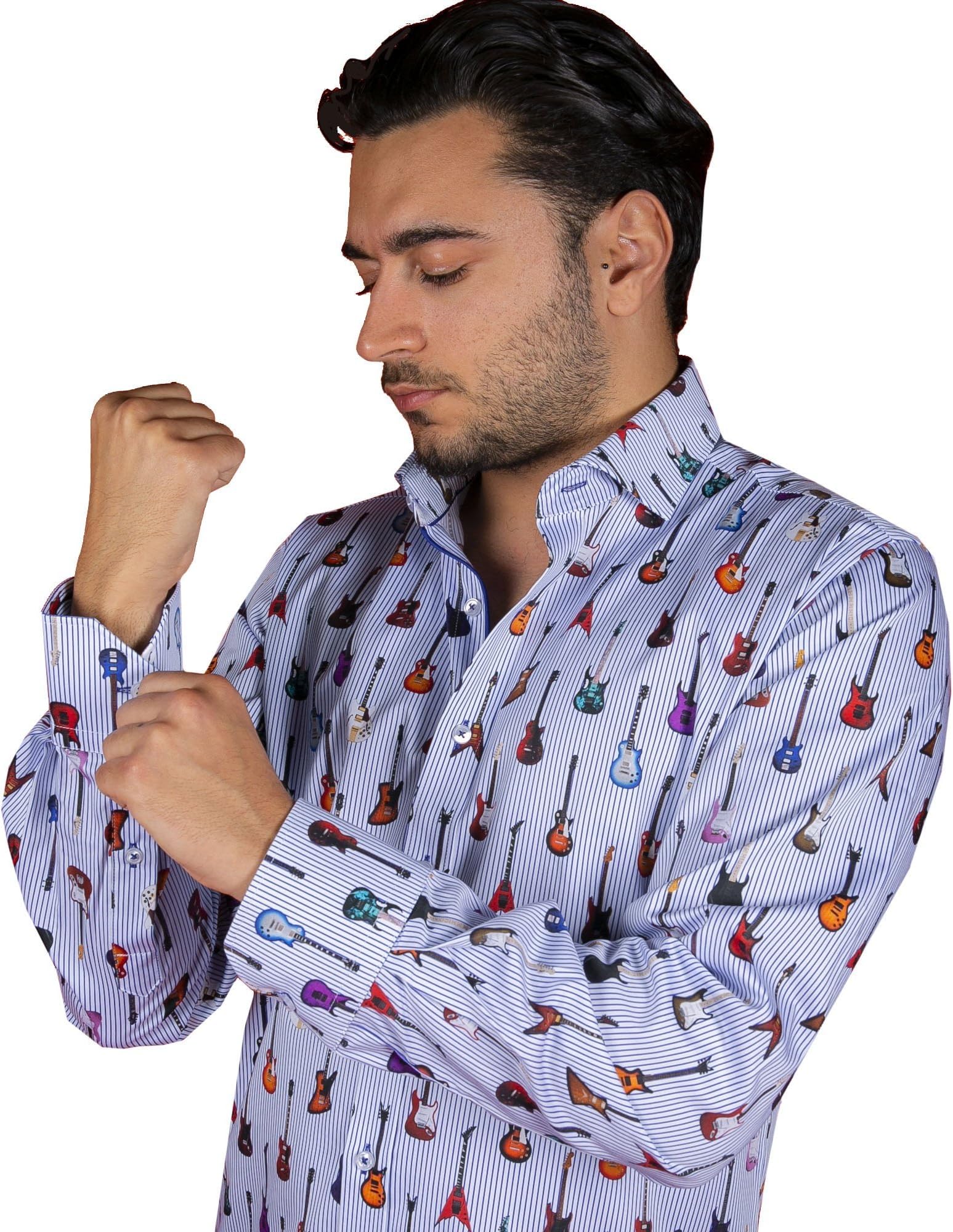 Claudio Lugli Guitar Print Shirt