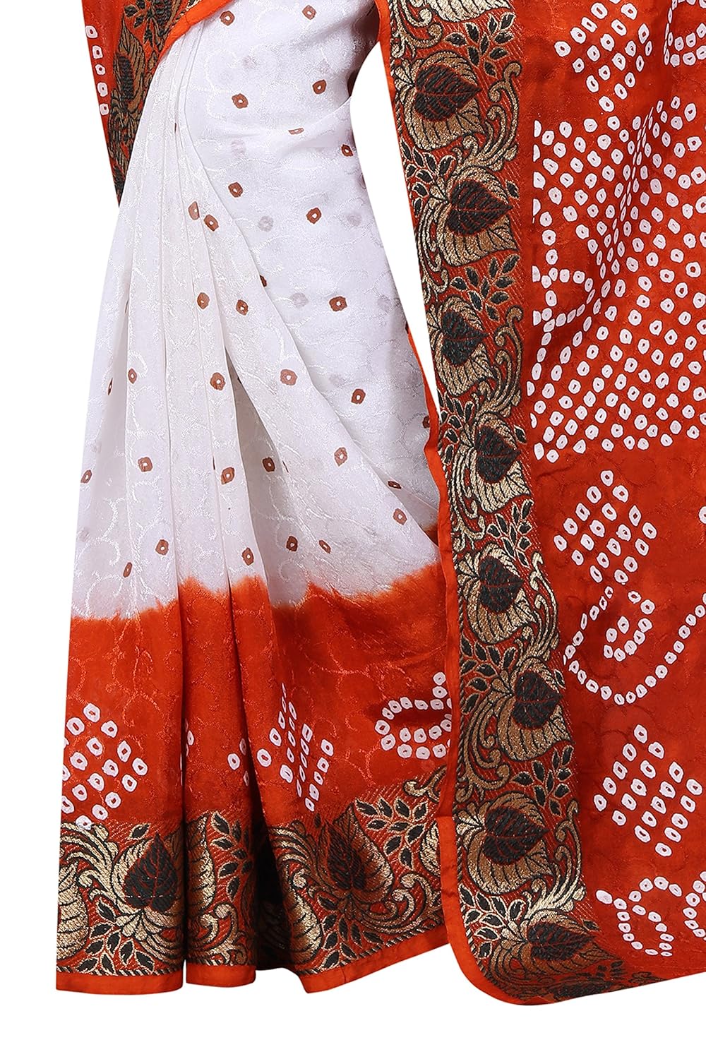 divine international women's art silk panetar bandhani sarees