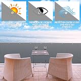 VOUNOT Balcony Privacy Screen 90x600cm HDPE Grey Wind UV Weatherproof Cover view 2
