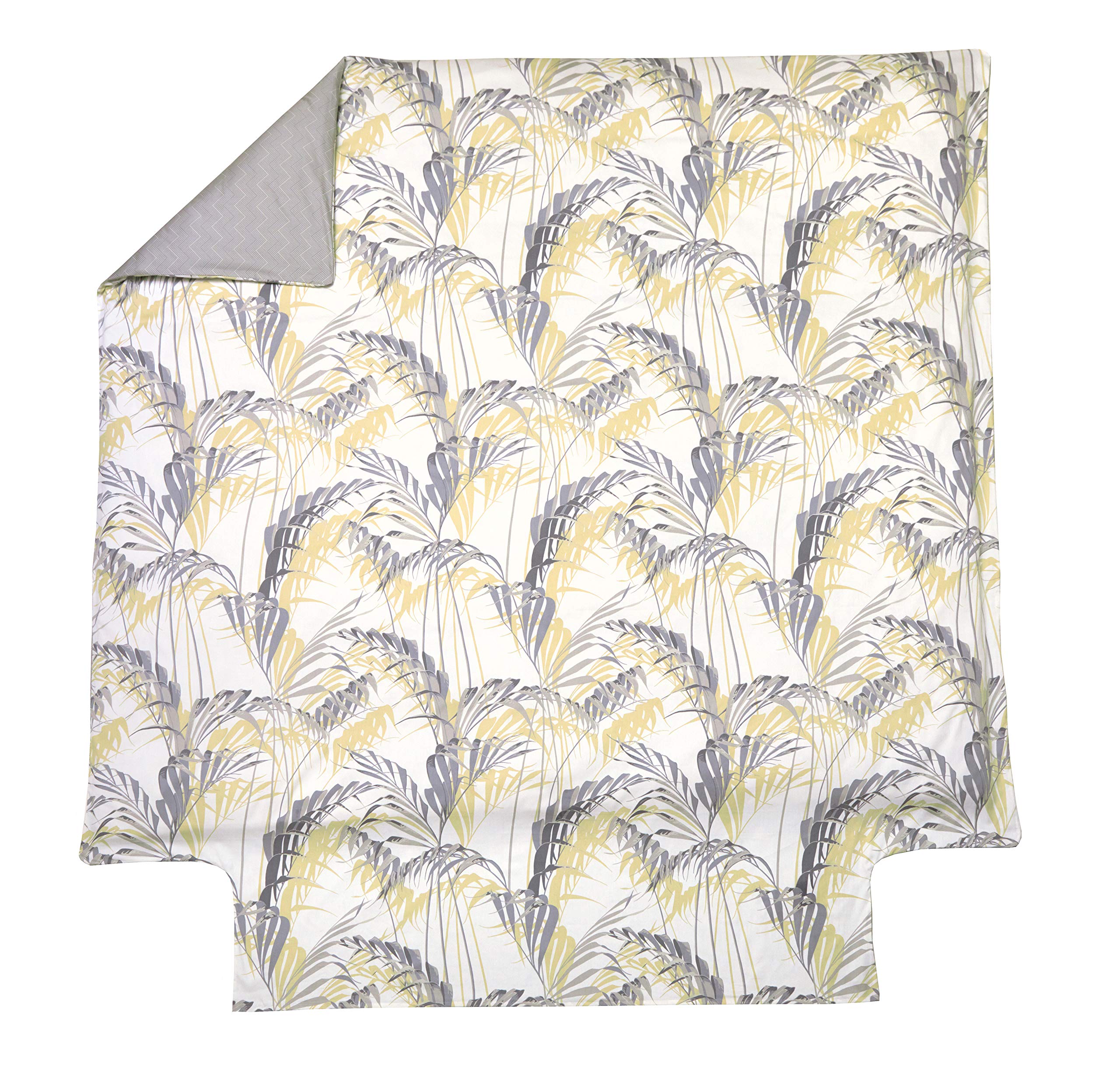 Blanc des Vosges Palm House Duvet Cover 140 x 200 cm 100% Cotton Satin Anthracite