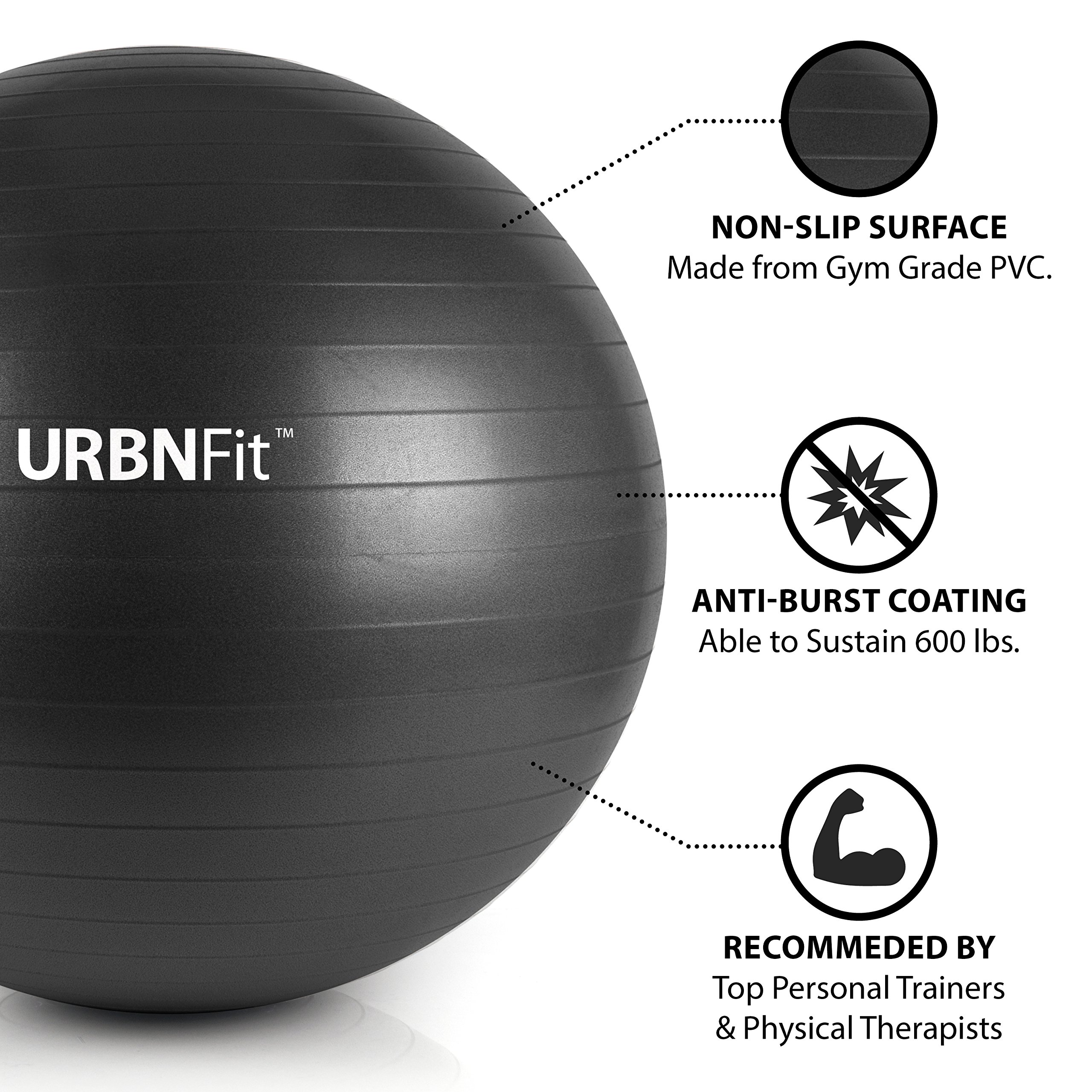 urbnfit exercise ball for stability yoga