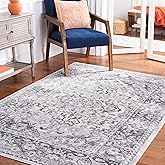 SAFAVIEH Toscana Collection Area Rug - 9' x 12', Ivory & Grey, Oriental Design, Non-Shedding & Easy Care, Ideal for High Traf