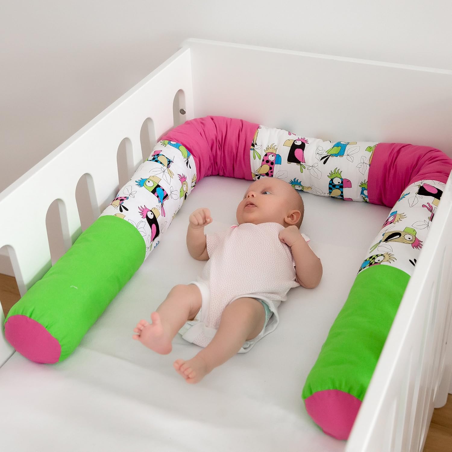 190 Cm Bedding Roll Lulando Cot Bumper Snake For Cots Or Beds With Child Friendly Motifs Oeko Tex Standard 100