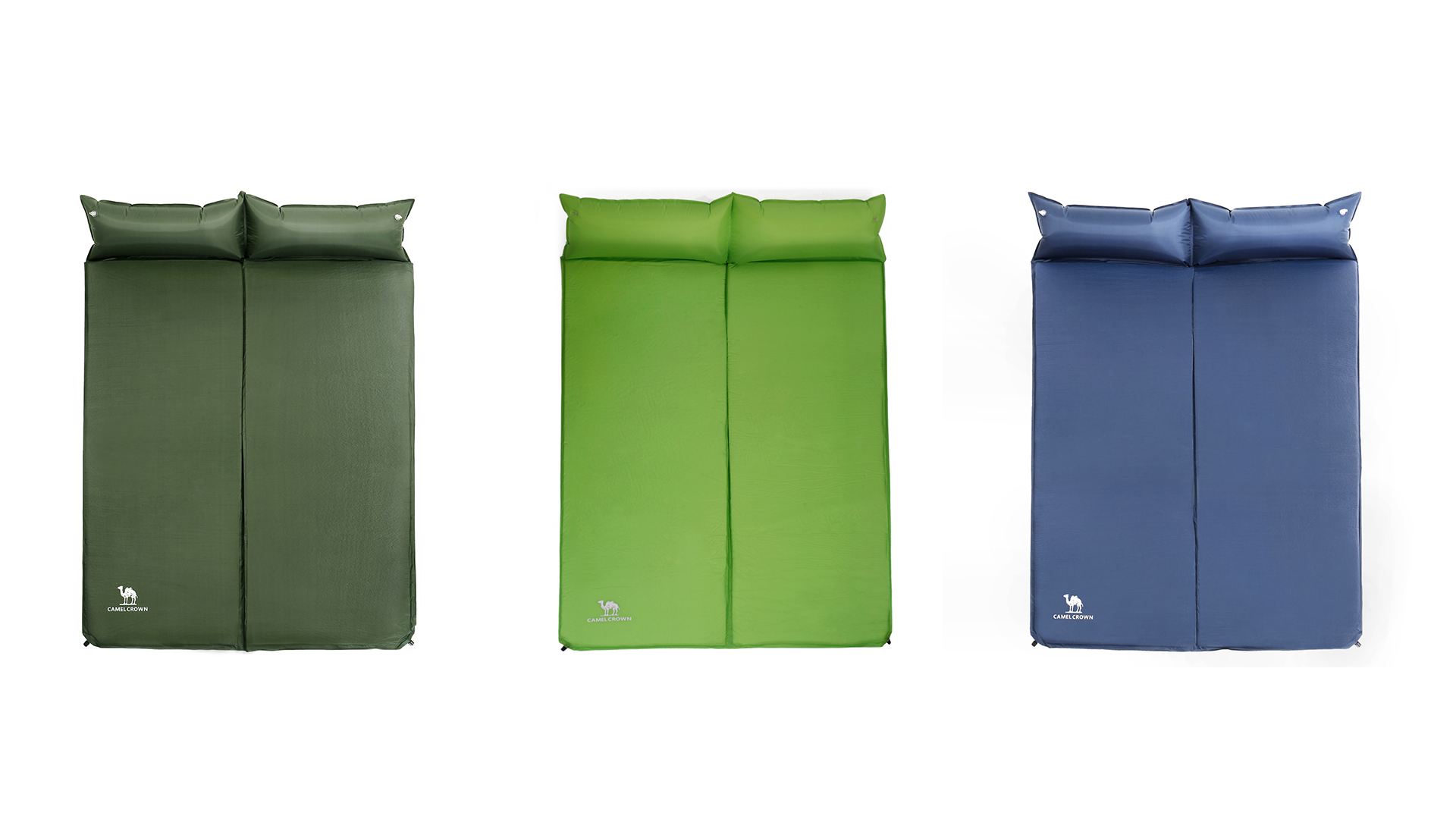 CAMELSPORTS-Lightweight-Double-Self-Inflating-Sleeping-Pad-with-Attached-Pillow-Great-for-2-Person-Camping-Hiking-BackpackingBeach