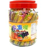 Jin Jin Fruit Jelly Filled Strip Straws Candy - Many Flavors! (35.26 oz)