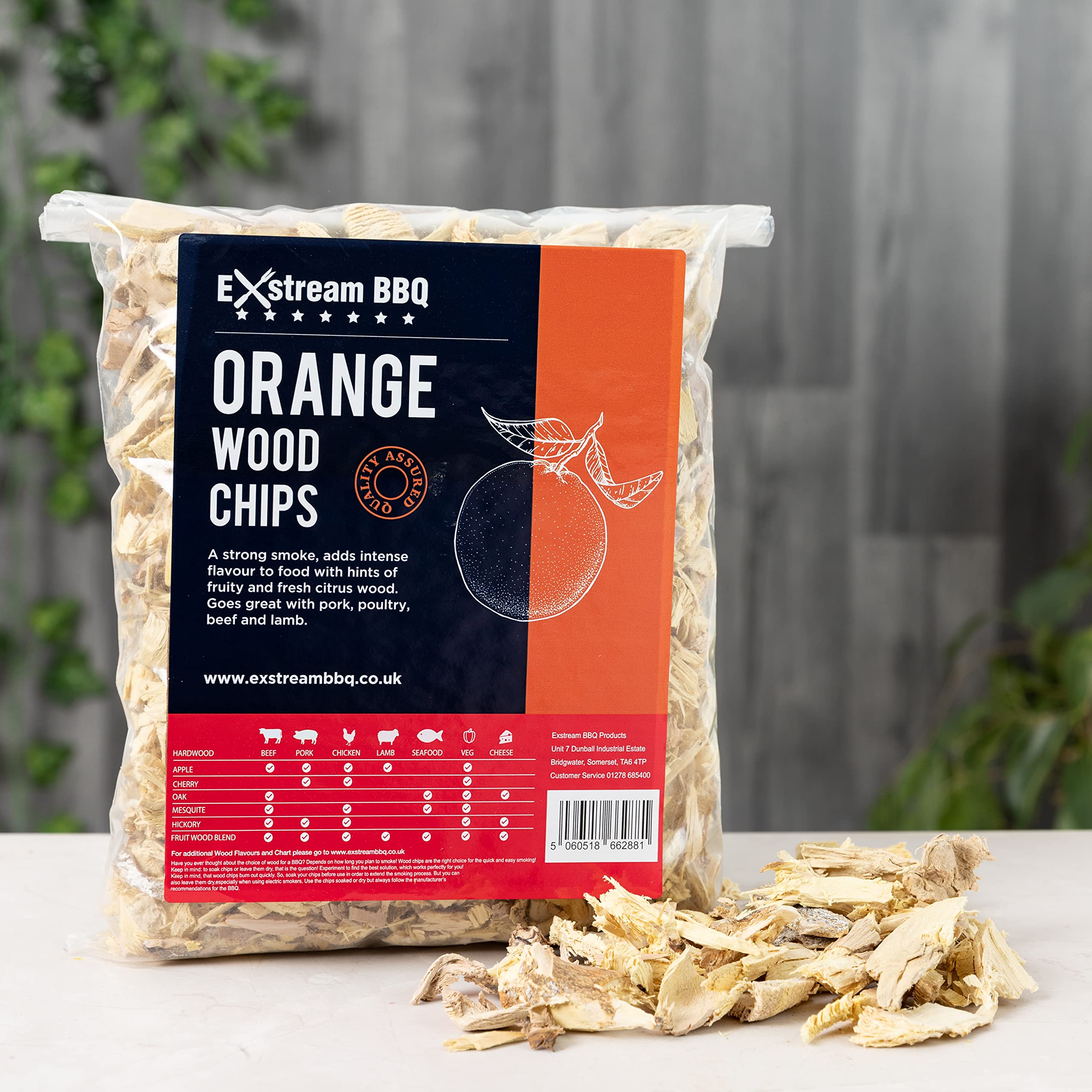 Exstream BBQ Barbecue Smoking Wood Chips *Up To 30 Great Flavours in 3, 15 & 30 Litres* (Orange 3 Litre)