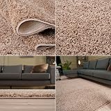 THE RUGS Shaggy Living Room Rug 120x170 cm Beige Polypropylene view 5