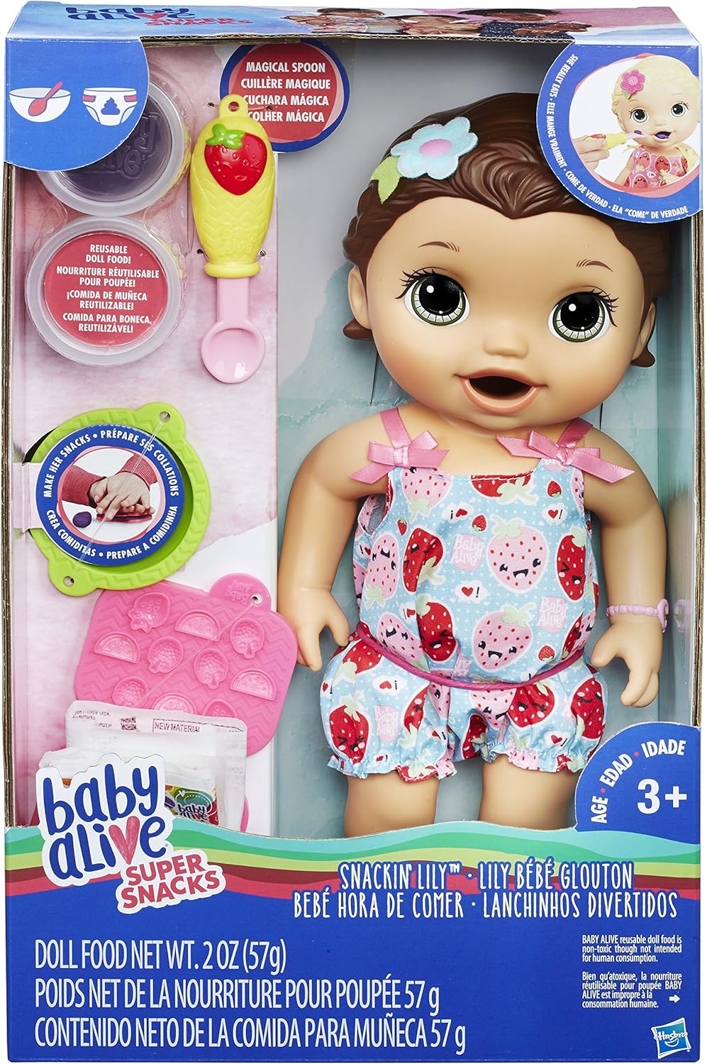 baby alive snackin lily brunette