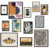 97 Decor Vintage Eclectic Wall Art Collage - Abstract Modern Art Prints For Wall Decor, Cool Funky Pictures Maximalist Paintings Retro Bauhaus Posters Set For Dorm Bedroom Home Decorations (Unframed)