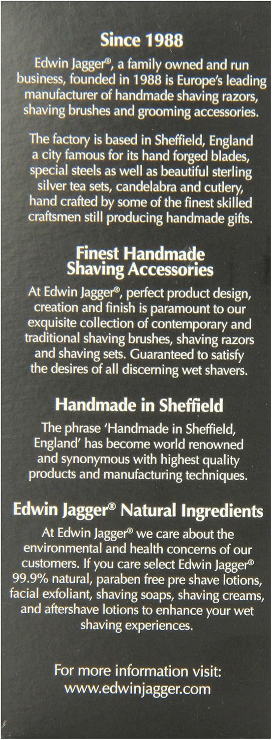 Edwin Jagger 81SB586AMZ Classic Pure Badger Exfoliating Shaving Brush for Shaving Cream or Shaving Soap for Men and Women (Black) - Image 4