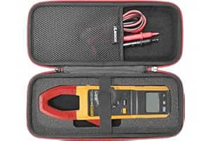 RLSOCO Case for Fluke 376FC/381/378FC/377FC/393FC Digital Clamp Meter, Hard Carrying Case, Shock- and Drop-Resistant - Black 