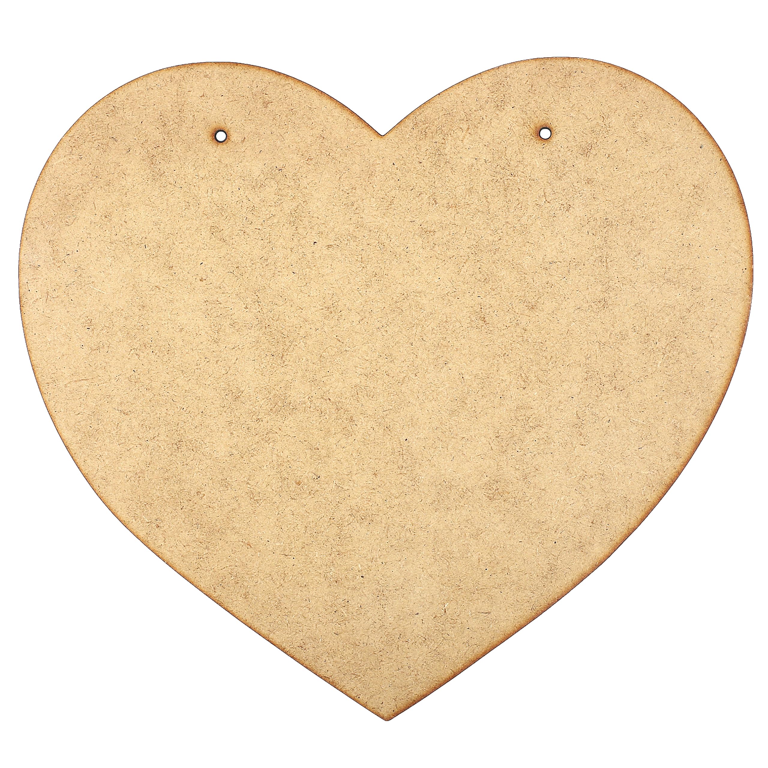 Creative Deco 2 x Wooden Hearts for Crafting | 220 x 200 x 3-4 mm | Craft Cutout Blank Shape Plaques | MDF Board Signs Heart Shapes | Perfect for Arts & Crafts, Painting, Varnishing, Decorating