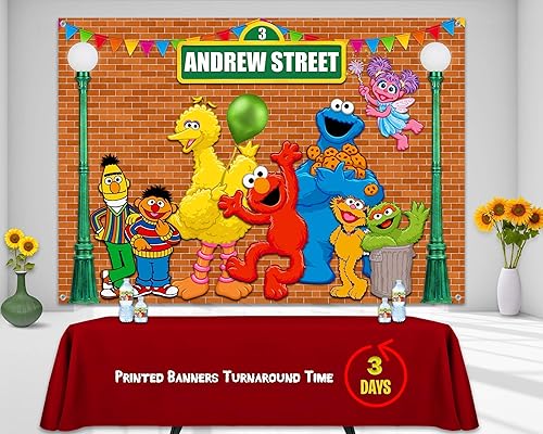 Amazon Com Elmo Banner Sesame Street Banner Birthday Banner