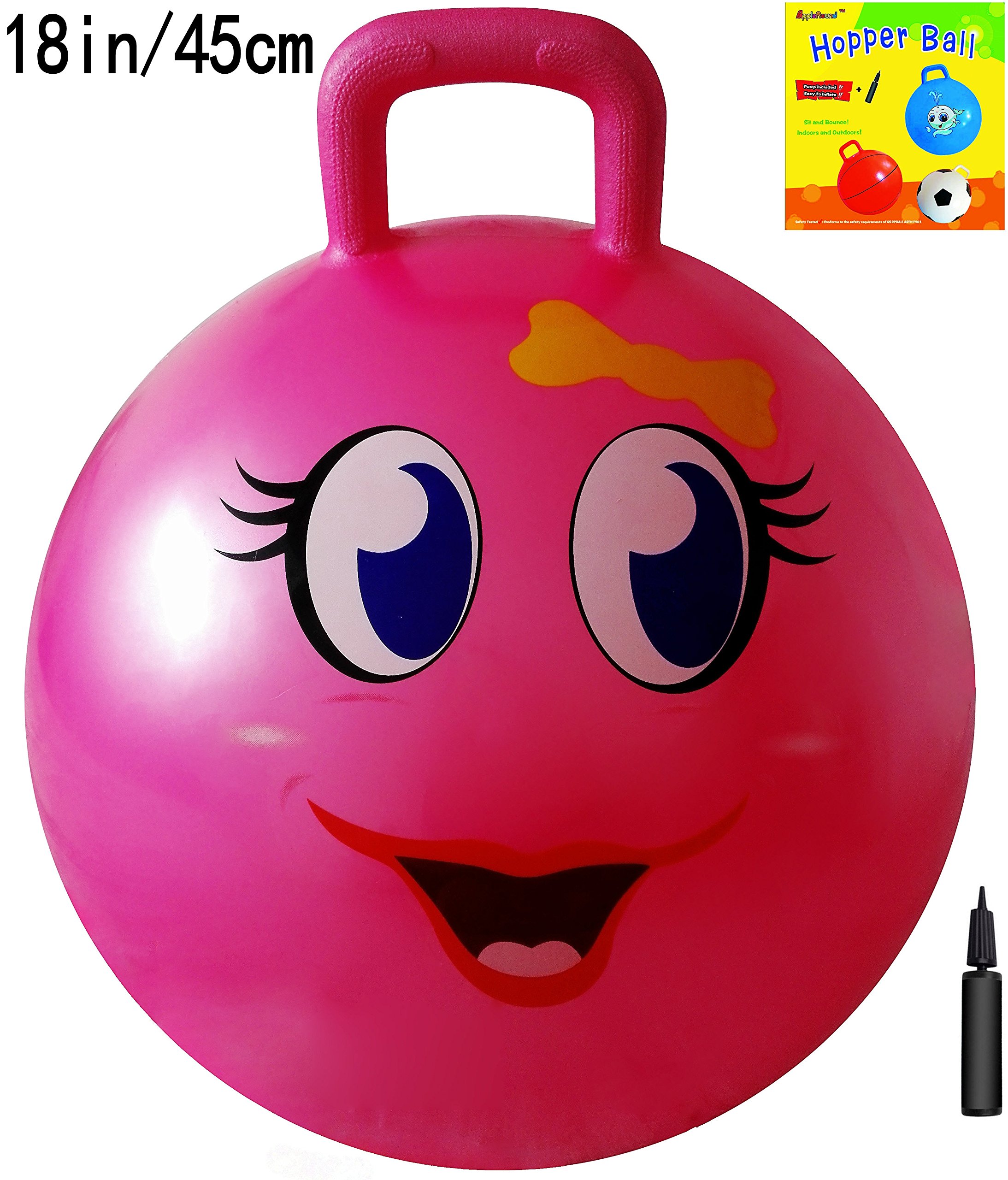 AppleRound Space Hopper Ball Red, 18in/45cm Diameter for Ages 36