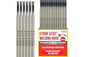 NEXIUM TOOLS NexiumTools 7018 Welding Rod - Deep Penetration Welding Sticks Electrodes for All-Position Welding - Works on Rust, Paint & Dirty Surfaces - AC/DC+ Compatible - Low Spatter, Smooth Arc Start (3/32)