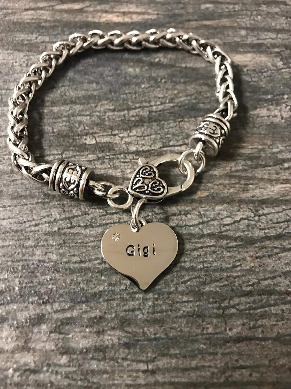 Handmade Gigi Heart Charm Bracelet, Gigi Jewelry, Gift for