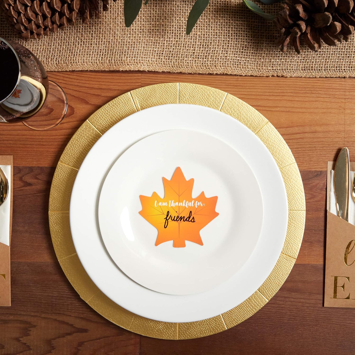 Thanksgiving Table Place Cards, Maple Leaf Cutouts (50 Count): Home & Kitchen