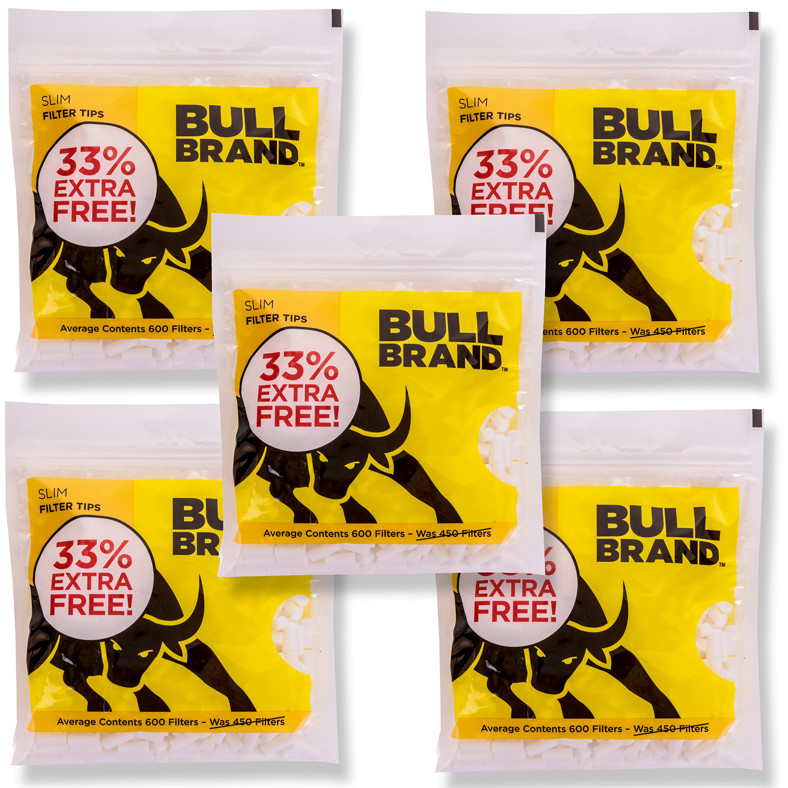 3000x Slim 6mm Filter Tips in Resealable Bag