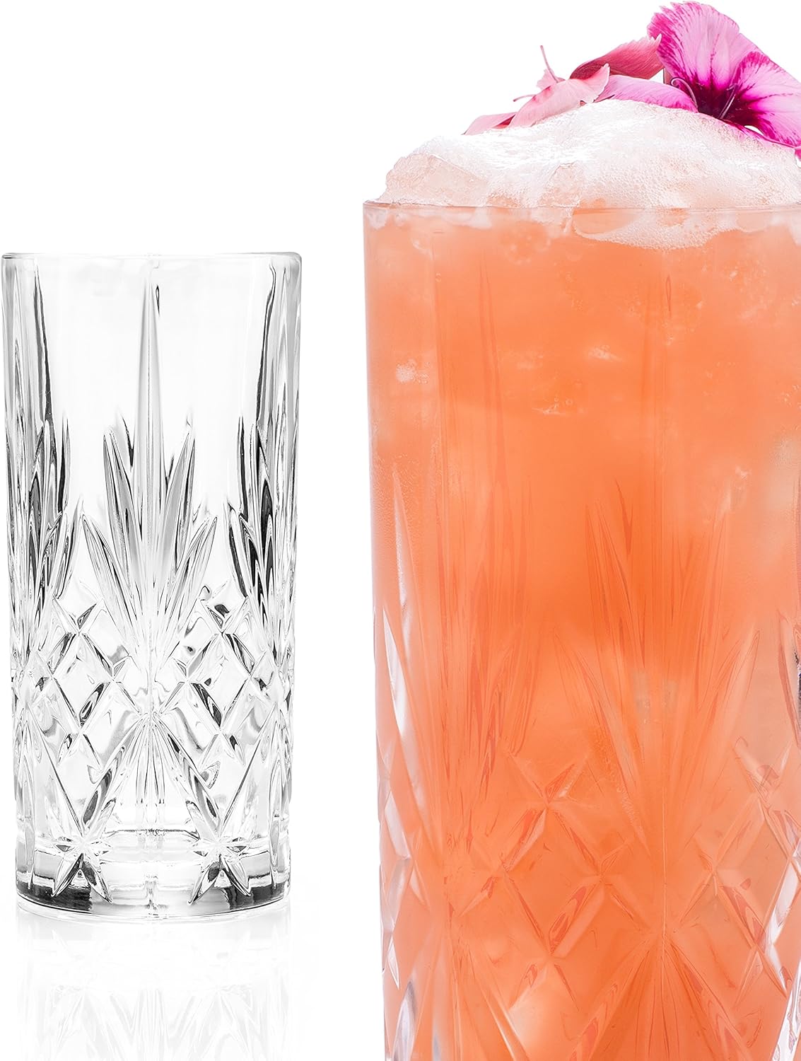 RCR Crystal Melodia Highball Glasses, Set of 6-360ml, Transparent - Image 5