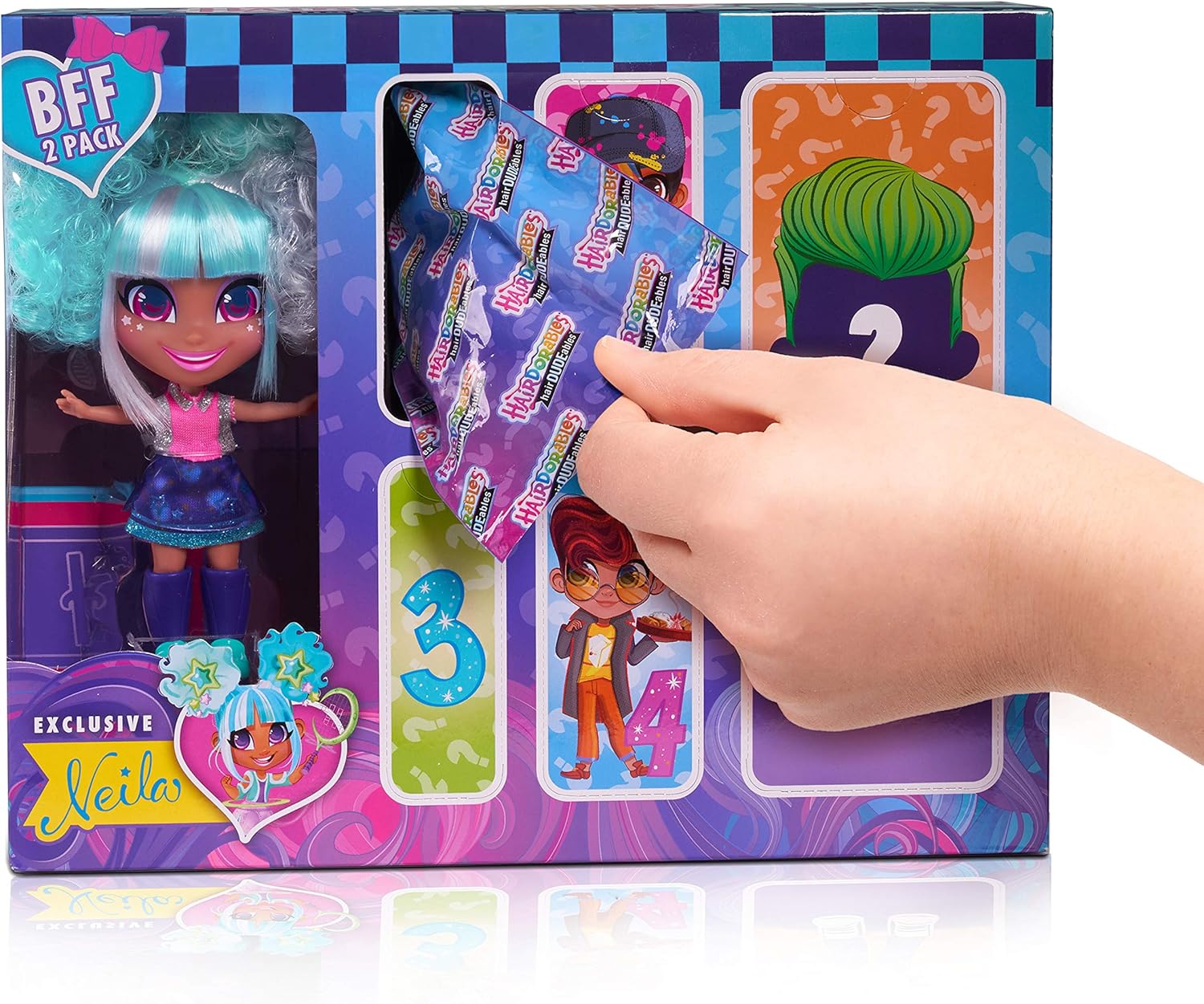 JP Hairdorables JPL23775 Flair Hairdorables HairDudeAbles BFF Pack Assortment-Series 2, Multicolour, Multicolor - Image 3