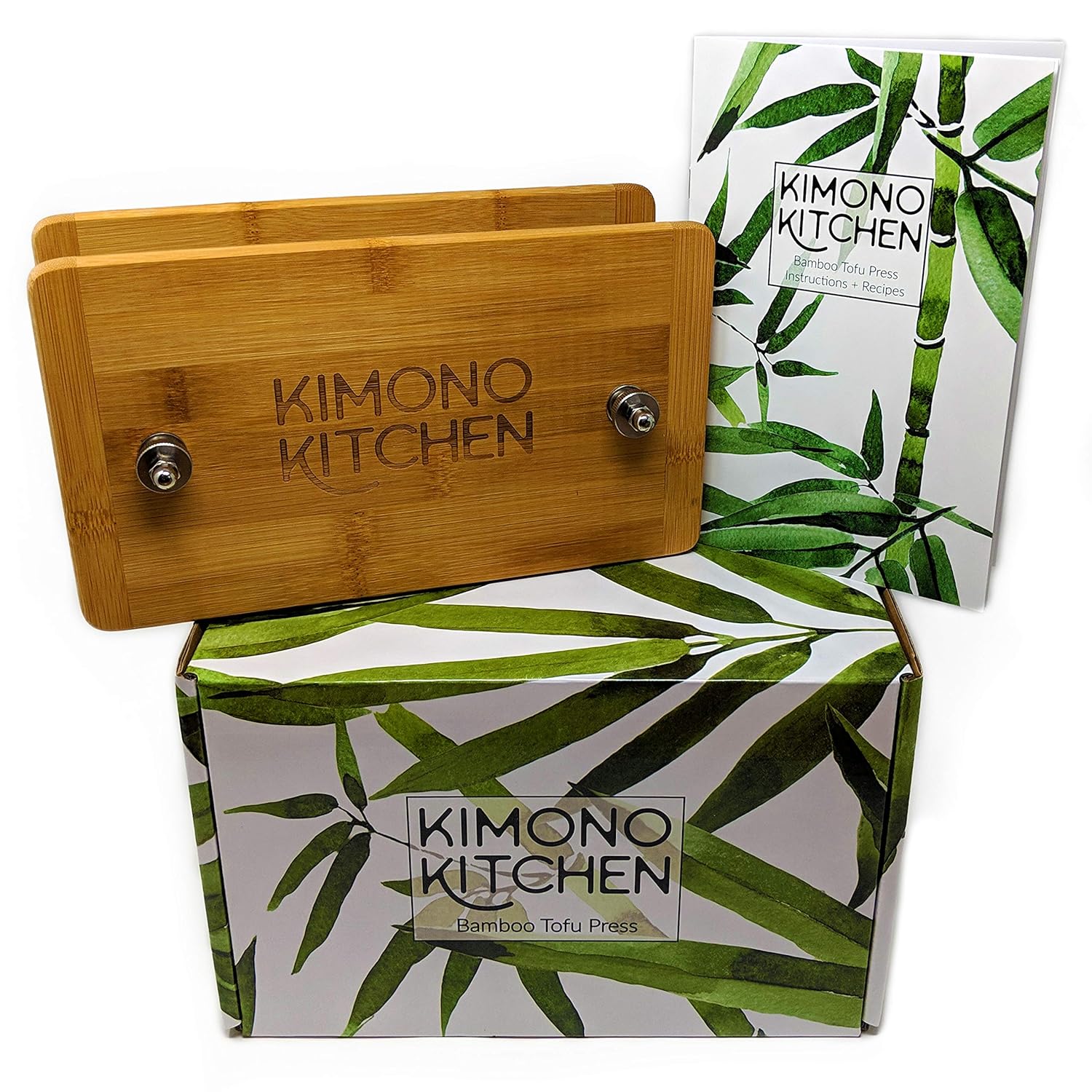Bamboo Tofu Press | Removes Excess Water from Tofu in 10-15 Minutes | Solid Wood Tofu Press with Stainless Steel Hardware | Eco-Friendly and Non-Toxic Alternative to Plastic Presses | Made in USA