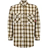KONRECO FR Shirts for Men 6.5oz Lightweight Work Uniform Flame Resistant Welding Shirt/Water & Stain Repellent
