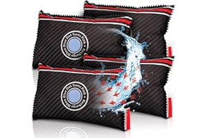 ZARPAX Car Dehumidifier Bag 4 pack | Absorbs Moisture, Damp, & Condensation on Windscreens & Car Interior | 100% Leakproof | Reusable Dehumidifier | Dashboard Dehumidifier & Car Condensation Remover