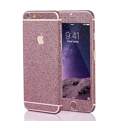 LAMINGO Glitzerfolie Glitter Skin Diamond Sticker Klebefolie für iPhone 6, 6s in Pink