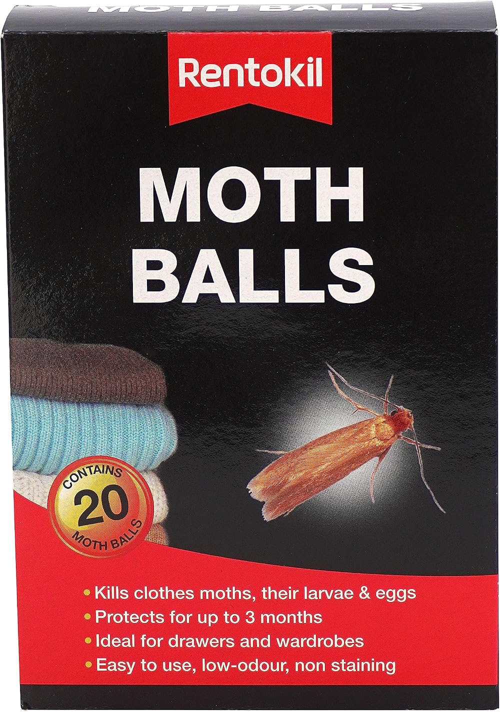 Rentokil RKLPSM97 Moth Balls Pack of 20 Clear 10.3x14.5x4.3 cm