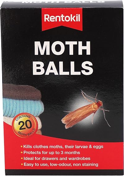 Rentokil RKLPSM97 Moth Balls Pack of 20 Clear 10.3x14.5x4.3 cm