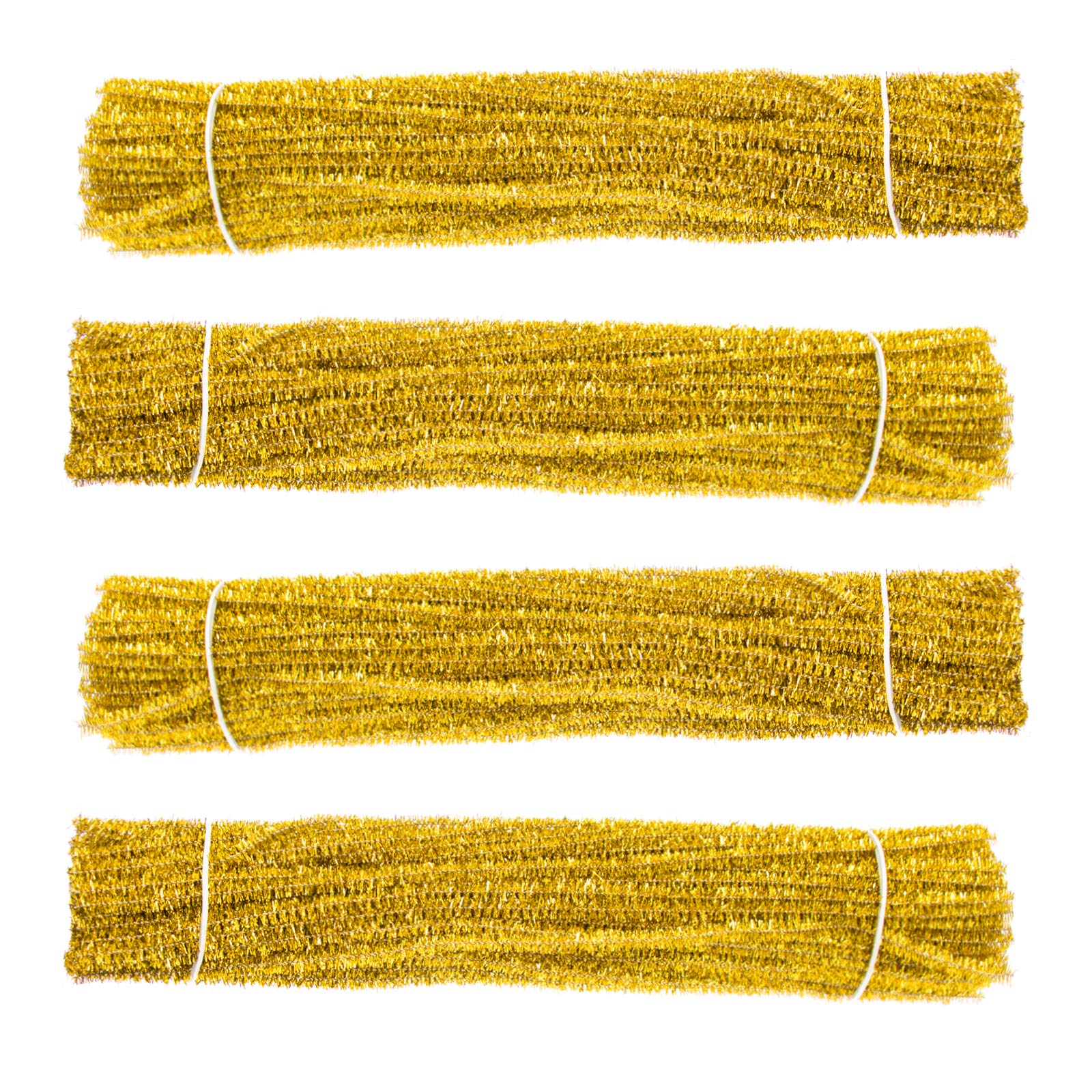 Waycreat 400 Pieces Pipe Cleaners Gold Chenille Stem for DIY Art Craft Decorations (6mm x 12 Inch)