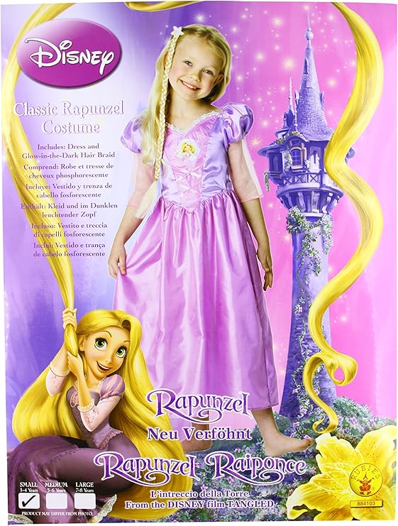 Disney Tangled Classic Rapunzel Fancy Dress Costume Ages 3 4
