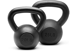 Unipack Powder Coated Solid Cast Iron Kettlebell Weights Set 5, 10 15, 20, 25, 30, 35, 40, 45 lbs All Combination
