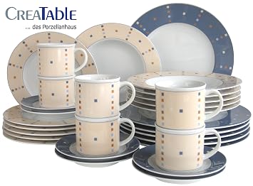 Creatable Porzellan Grafic 60 Teilig Tafel Kaffeeservice 12
