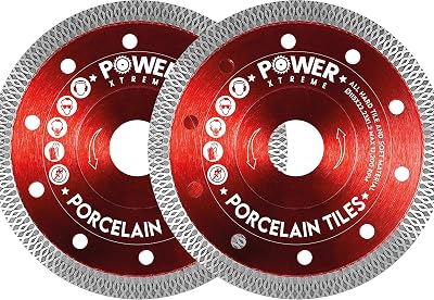 Power Xtreme 115mm Diamond Cutting Discs for Angle Grinder Pack of 2
