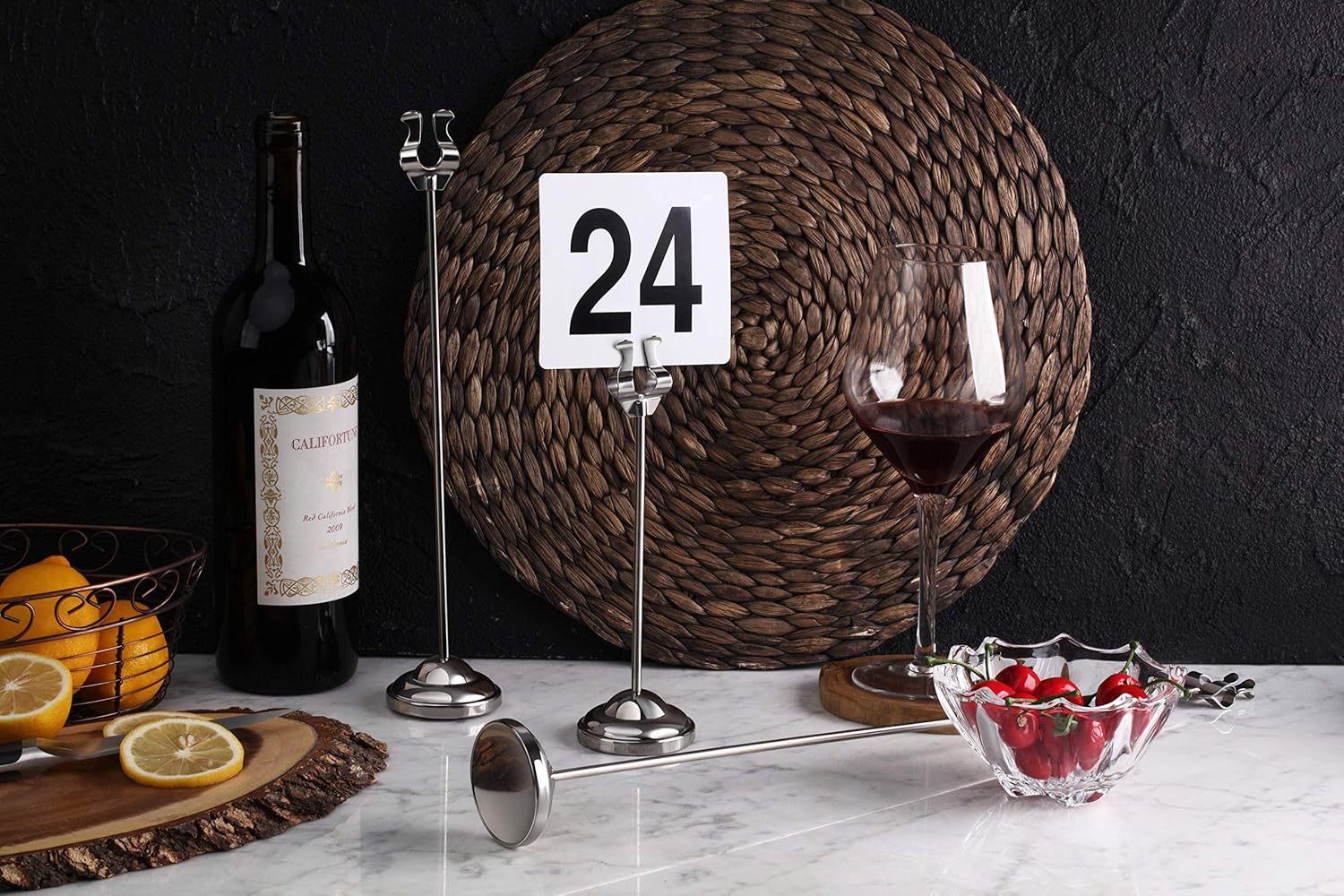 New Star Foodservice 23176 1 to 50-Double Side Plastic Table Numbers, 4 by 4 Black on, White: Place Cards: Kitchen & Dining