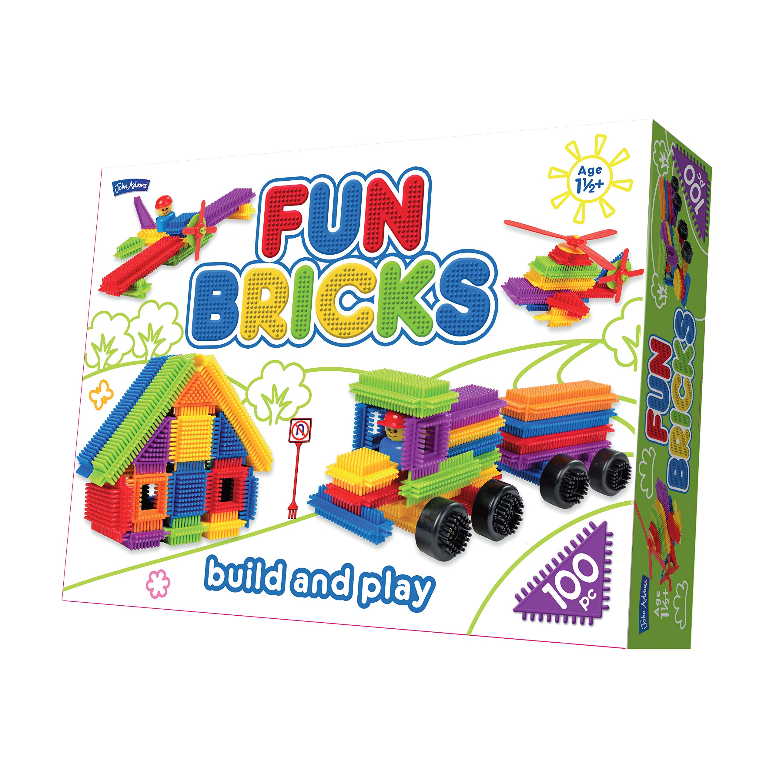 John Adams | Fun Bricks 100 Piece Set: Build and play | Preschool Building Blocks | Ages 18m+ โ image 1