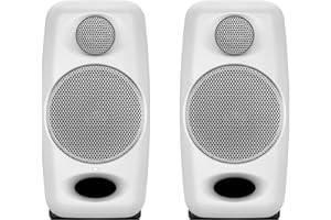 IK Multimedia iLoud Micro Monitor White 50 watt Portable Wireless Bluetooth Studio Reference Monitors, Dual Speakers for Musi