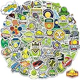 Cute Tennis Vinyl Stickers for Teens and Adults - Waterproof Cartoon Tennis Stickers for Water Bottles, Laptops, Skateboards, Phones, Luggage, and Journals - for Sports Fans!