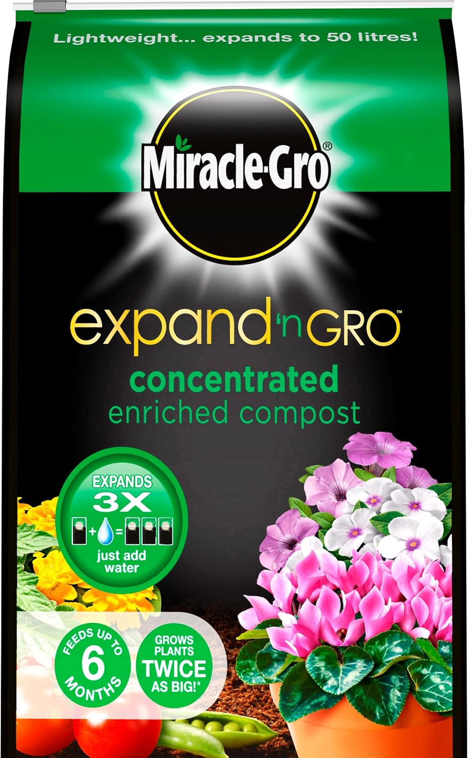 MiracleGro ExpandnGro Enriched Compost 18L Amazon.co.uk Garden