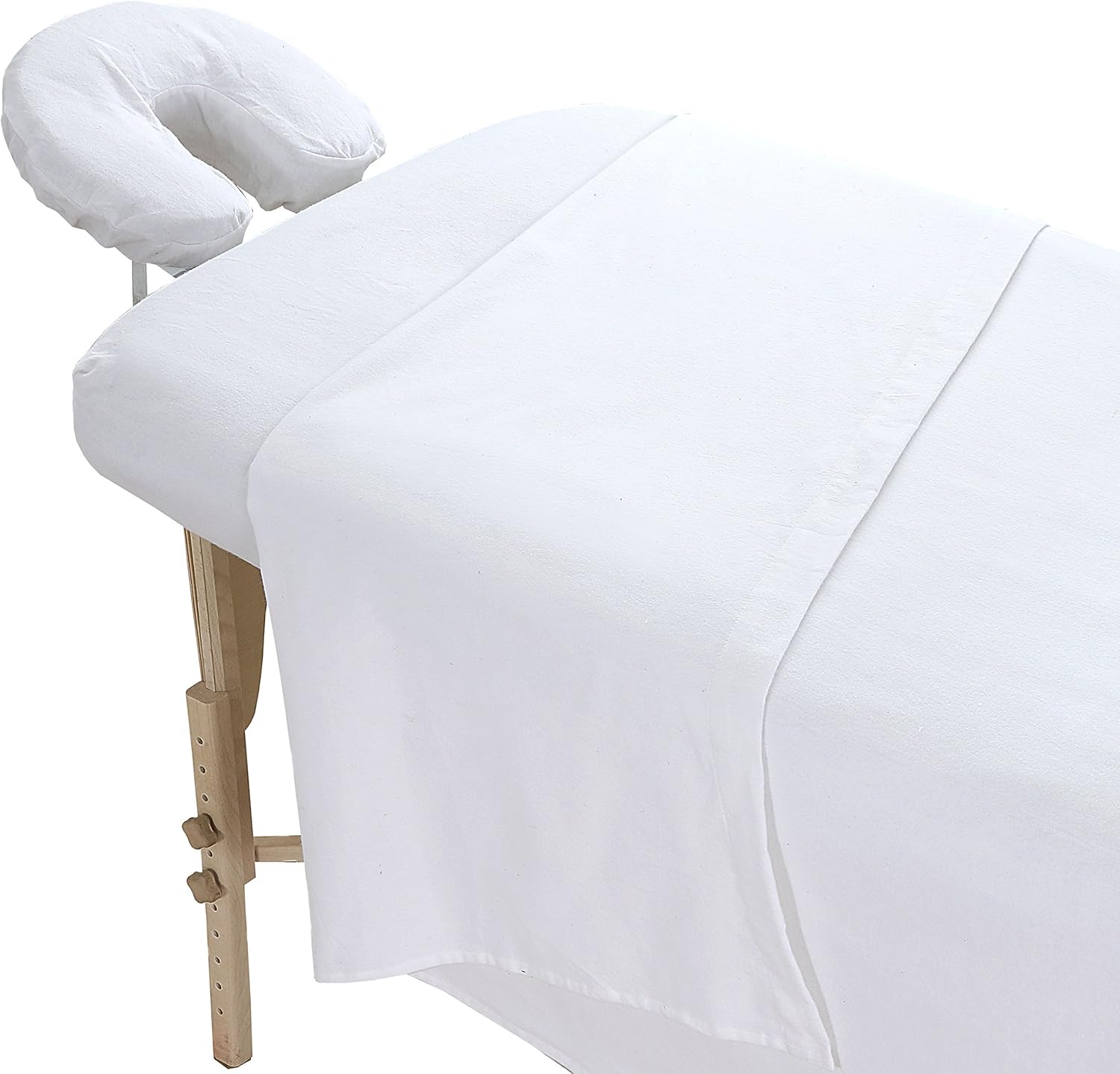 London Linens Extra Thick 100% Cotton Flannel Massage Table Cover Sheet 3 Piece Set (White): Health & Personal Care